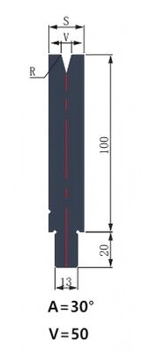 LYNCCN WAY100.30 V50 Custom Hydraulic Press Brake Tooling Single V Die
