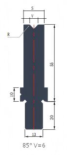 LYNCCN BCY55.85 V6 Single V Die Press Brake Tooling